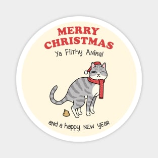 Merry Christmas Ya Filthy Animal Tabby Cat Magnet